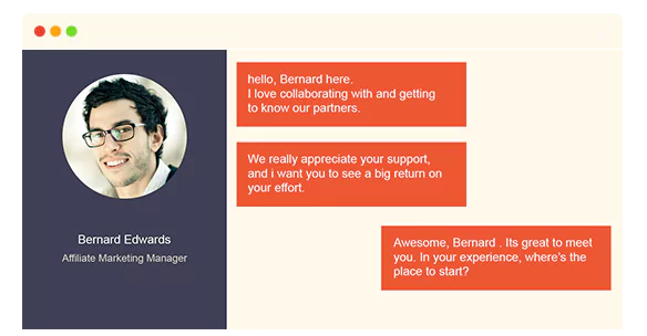 Dedicated Affiliate Manager assisting with promotions