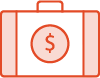 Icon representing earning money through commissions
