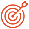 Icon representing achieving targets